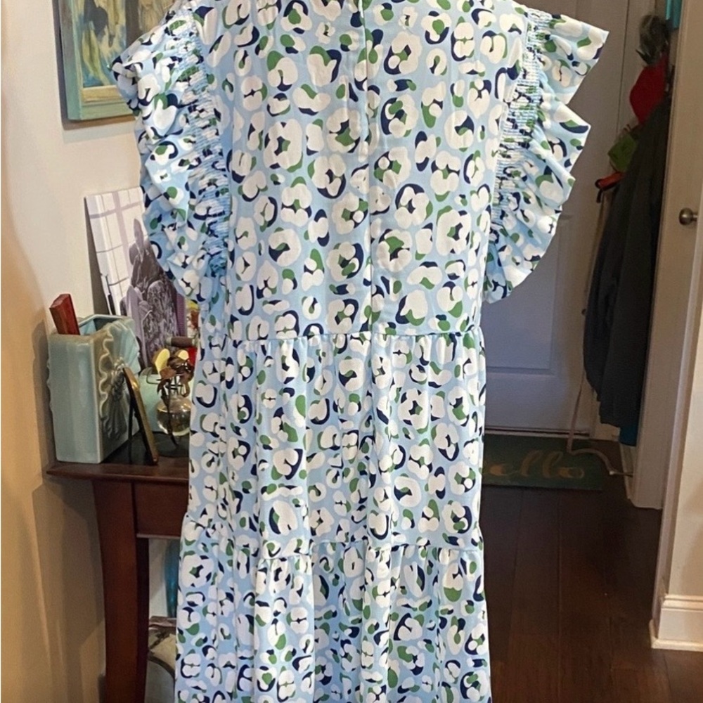 Michelle McDowell🎉🎉 🎉SUNDAY SPEACIAL 🎉🎉🎉Light Blue Floral Leopard Print XL - Picture 2 of 11